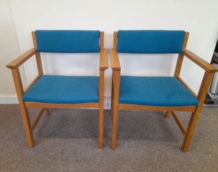 Pair of Oak Danish Carvers